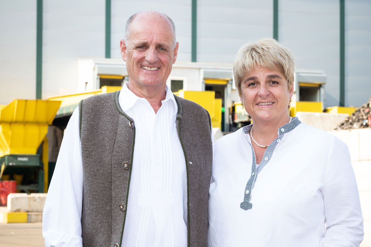 Petra Mussman und Christian Stolz leiten gemeinsam das Tiroler Recyclingunternehmen.
