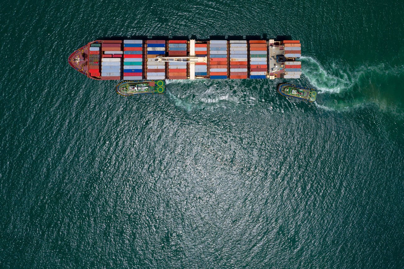 Symboldbild Frachtschiff - Import/Export China